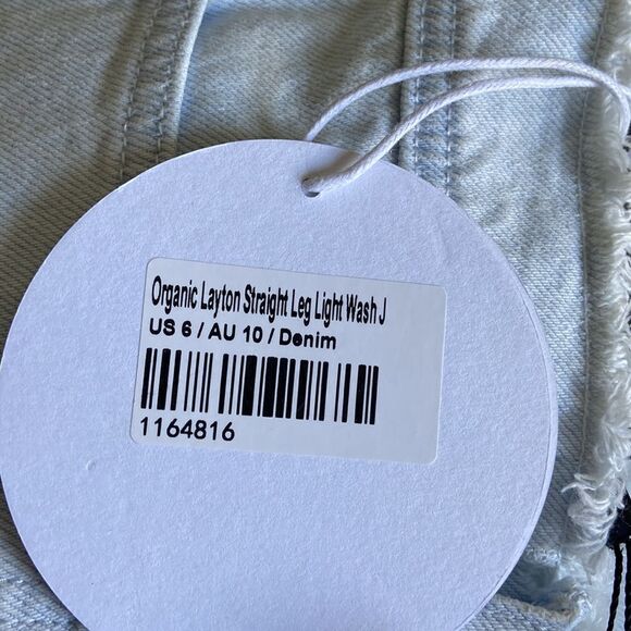 LAYTON STRAIGHT LEG LIGHT WASH JEAN DENIM NWT Sz 6 - Picture 6 of 10